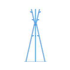 Furniture Coat Rack Hat Stand Ikea Ekrar Hat Coat Stand Outline Drawing Svg Vector, Free Vectors File